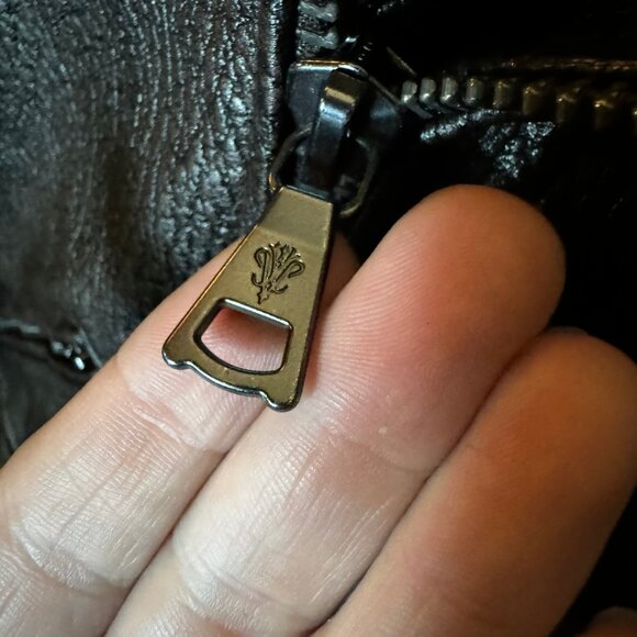 JOHN VARVATOS 25th Anniversary Silver Foil Leather Moto Jacket sz48 - Picture 5 of 12